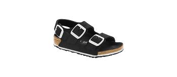 Dětské Milano Birkenstock Microfibre Narrow Černé | CZ 143MQZ
